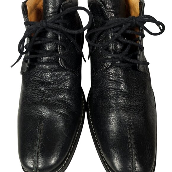 SANDRO Men’s Black Soft Pebbled Leather Ankle Boots Size 9.5 D main image 8